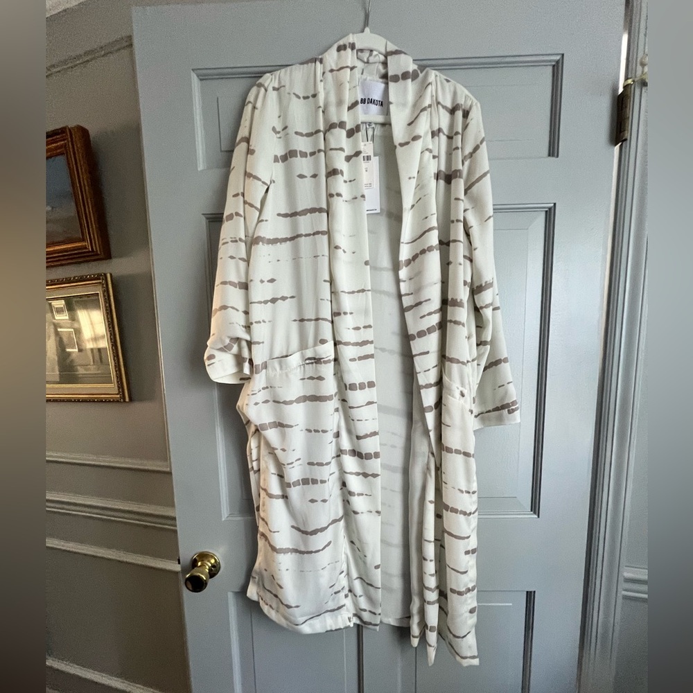 BB Dakota Cream and Brown Striped Top